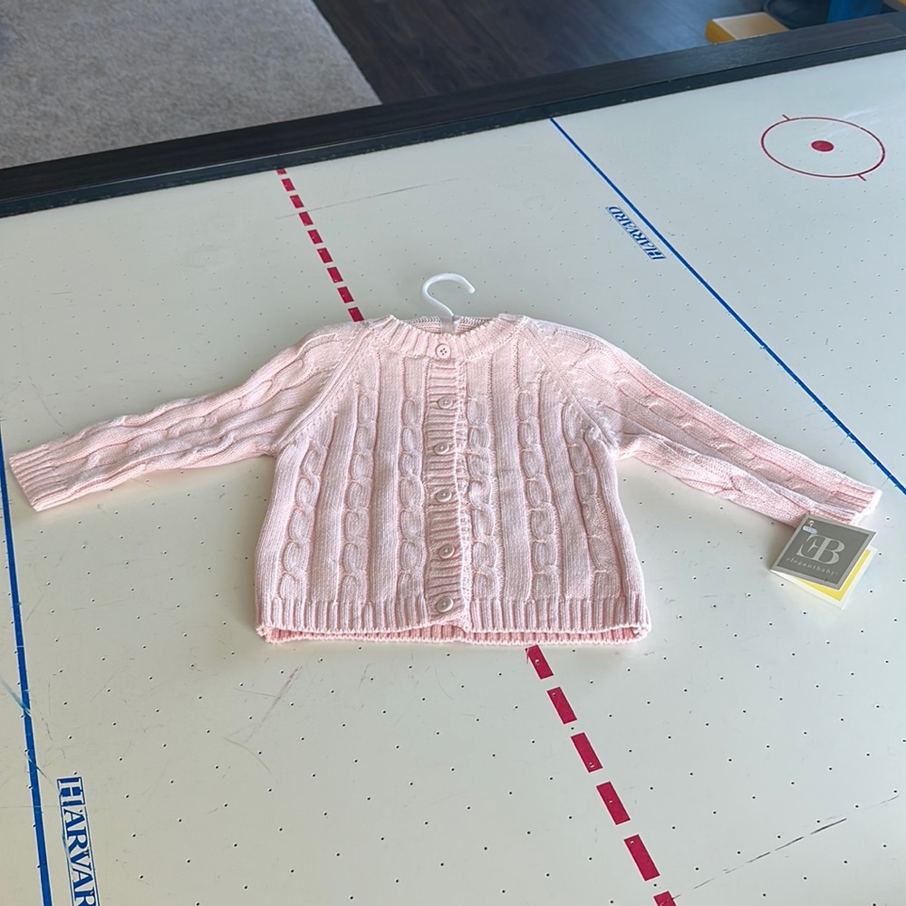 Button Up Pink Sweater With Hanger